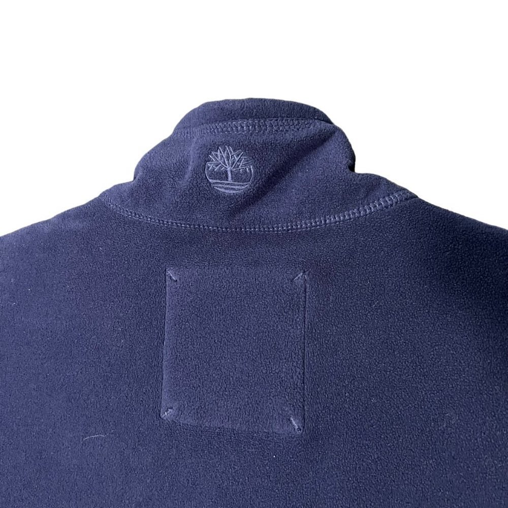 Timberland Sweater Mens XL Long Sleeve 1/2 Zip Pullover Fleece Mock Neck Blue - Picture 3 of 9